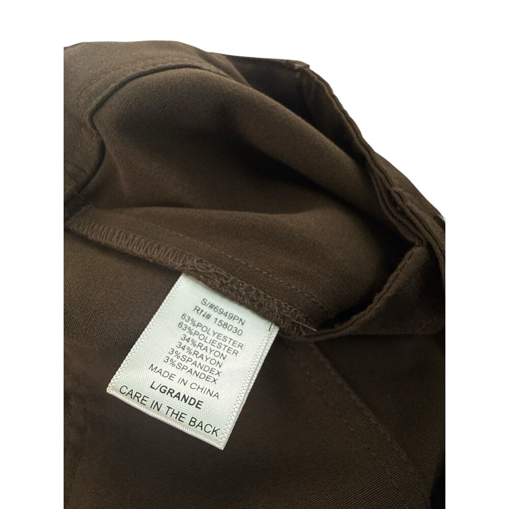 Love Tree Brown Wide Leg Cargo Pants High Rise Utility Stretch Women Large - Picture 6 of 8